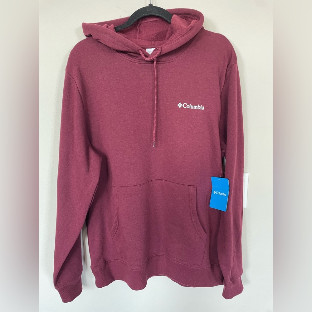 NWT Columbia Men's Fleece Hoodies Purplish-red Size Medium